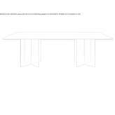 Rectangular table made of tempered glass Beeliar