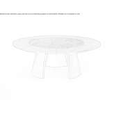 Round table with Lazy Susan Champlan