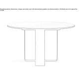 Extendable round ceramic table Tifton