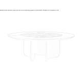 Round table with Lazy Susan Achaya