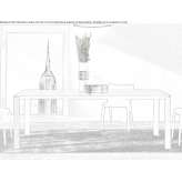 Rectangular wooden dining table Tuczna