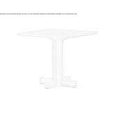 Square wooden dining table Velva