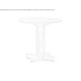 Round wooden dining table Velva