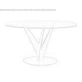 Round table made of glass and metal Stow