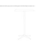 Square high table with cast iron base Cohoe