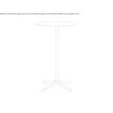 Round high table with cast iron base Cohoe