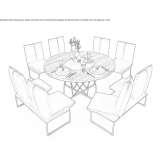 Round table made of steel and wood Mileanca