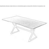 Table with metal base and glass top Tamuin
