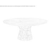 Kauri wood and iron dining table Millery