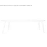 Rectangular oak dining table Riola
