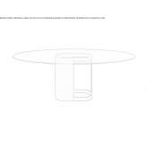 Oval glass dining table Evje
