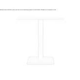Square table made of steel and wood Figtree