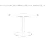Round table made of steel and wood Tambaca