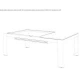 Rectangular billiard table made of wood and metal Konstanz