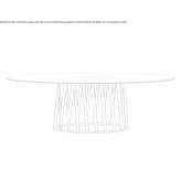 Oval dining table made of tempered glass Mazgirt