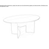 Oval dining table made of MDF Cheraute