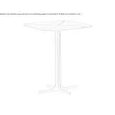 Square painted metal table Caccuri