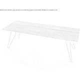 Rectangular oak table with steel structure Soini