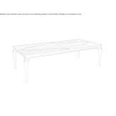 Extendable rectangular table made of walnut wood Bouffere