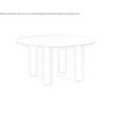 Round table with glass and porcelain top Veerle