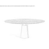 Round dining table with a marble top Burlats