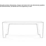 Rectangular Corian® table Jesus