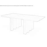 Rectangular dining table made of solid wood Saltvik