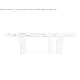 Rectangular marble table with wooden base Zarraton