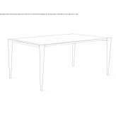 Extendable rectangular table Lacasse