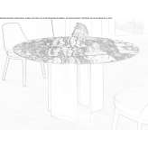 Round marble table Pitesti