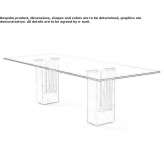 Rectangular marble table for the living room Tijeras