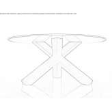 Table with solid wood base Siklos