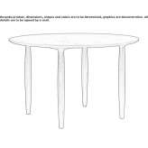 Okrągły, dębowy stół do jadalni Pefka