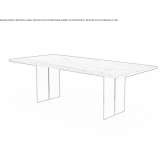 Rectangular table with a solid wood top and iron base Galich