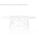 Round wooden table Bariano