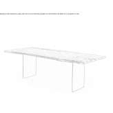 Rectangular table with briccola wood top and iron base Alarcon