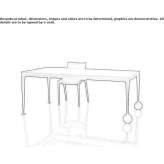Aluminum dining table on wheels Wolowice