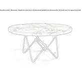 Round table with a resin and Kauri wood top and an iron base Millery