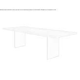 Rectangular table with a solid wood top and iron base Alarcon