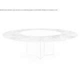 Okrągły marmurowy stół z Leniwą Susan Codos