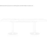 Rectangular table made of marble and cast iron Reznos