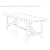 Rectangular oak table Brabeti