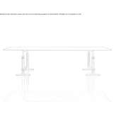 Rectangular cast iron table with height adjustment Iana