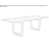 Rectangular table made of solid wood Burlats