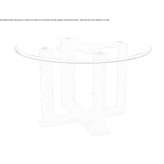 Round marble table with glass top Mexcala