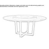 Round table with Lazy Susan Burlats