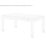 Rectangular table on wheels Tyarlevo