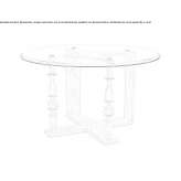 Round marble table with glass top Mexcala