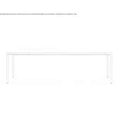 Extendable rectangular aluminum table Safi
