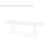 Table with iron base and solid wood and resin top Brzeziny
